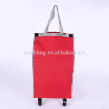 Wheeled Custom Wholesale Polyester Shopping Cart Trolley Bag For Promotion And Travel